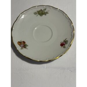 House of Goebel Bavaria W. Germany 5.5" Saucer Fruit Motif Gold Trim Replacement